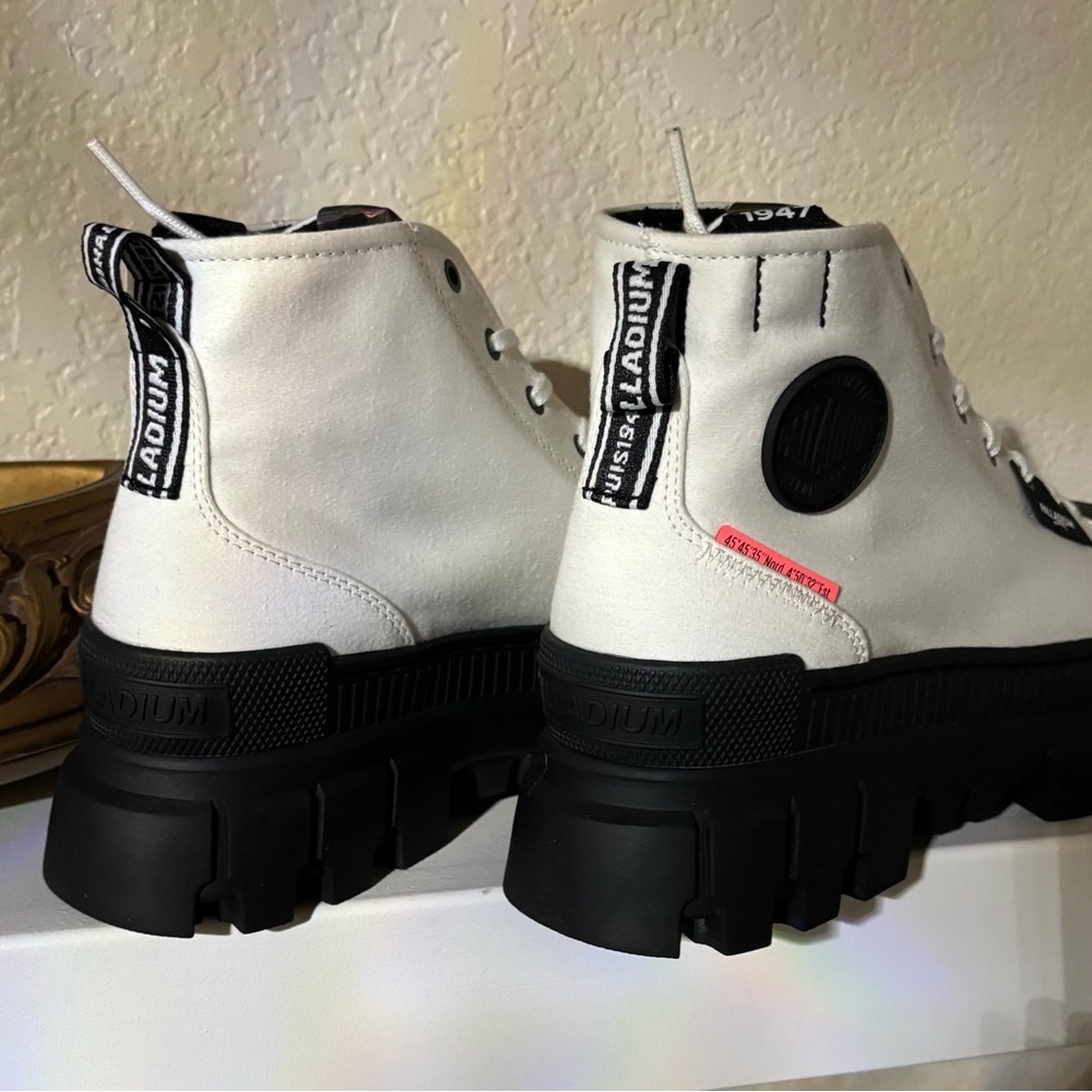 Edgy Palladium Platform Lug Sole High Tops Women’s Size 10 - Picture 5 of 16